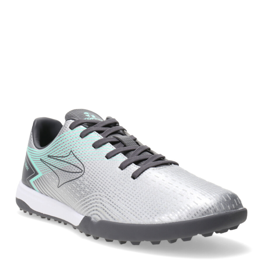 Championes Unisex Topper Fútbol 5 Stingray III Mach Plateado - Verde - Gris