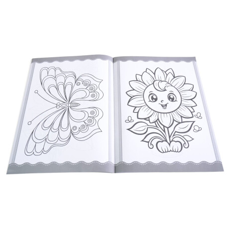 Libro Para Colorear Con Stickers Flores Y Mariposas 16 Páginas Libro Para Colorear Con Stickers Flores Y Mariposas 16 Páginas