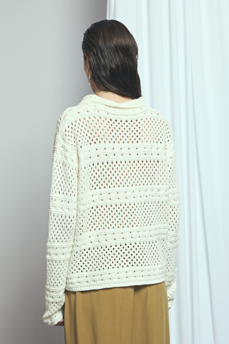 Cardigan calado PREVENTA beige
