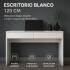 Escritorio Mesa ComboHome 120 Cm 2 Cajones Calidad Premium Blanco 1