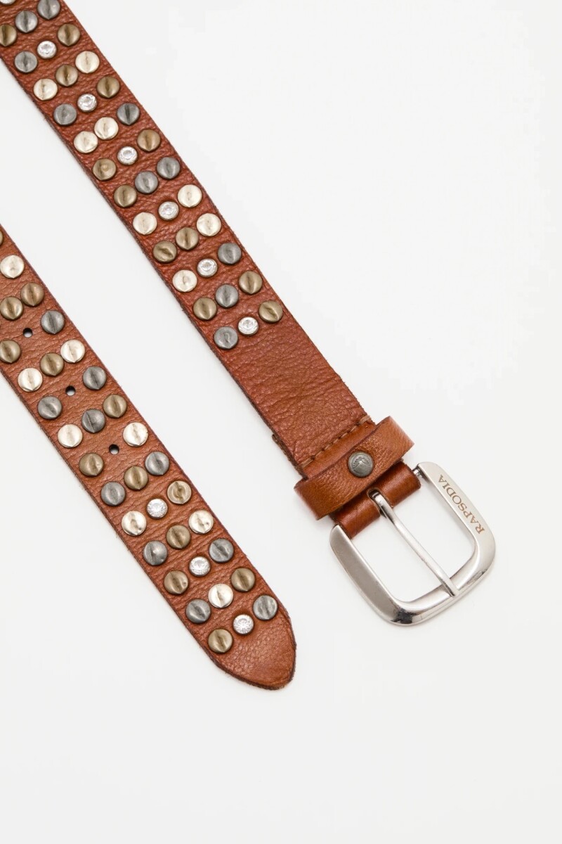 Cinturón Jasper Studs Camel