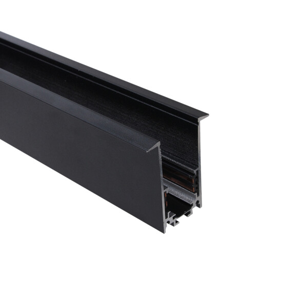 Riel magnetico embutir negro 1 metro incl grampas ZU0504