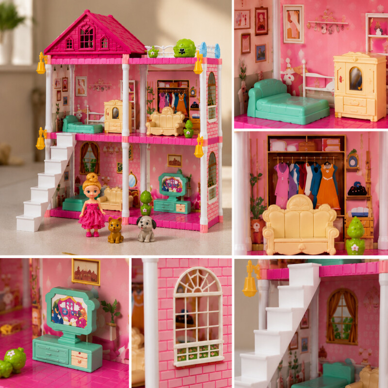 Casa Muñecas Infantil Juguete De Rol Vestidor Princesa Casa Muñecas Infantil Juguete De Rol Vestidor Princesa