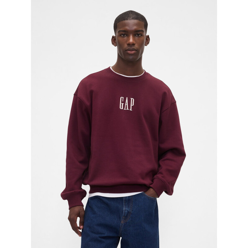CORP LOGO CREW TUSCAN RED