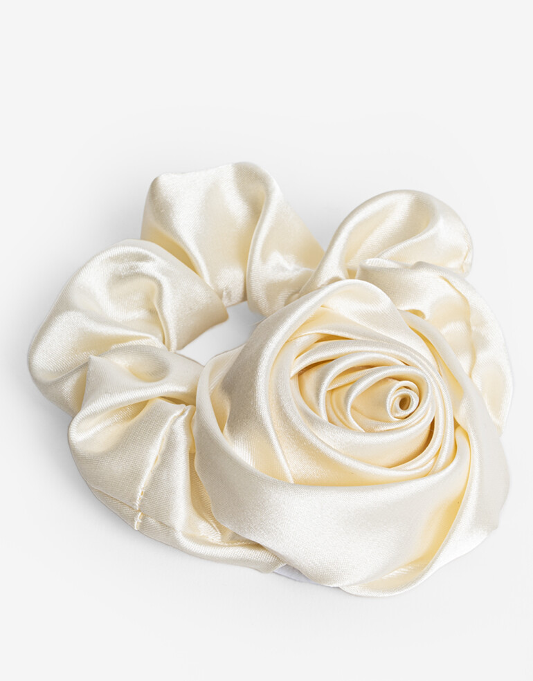 Gomitas Elásticas Flores Gomita Elástica Flor Capullo - Blanco Crudo