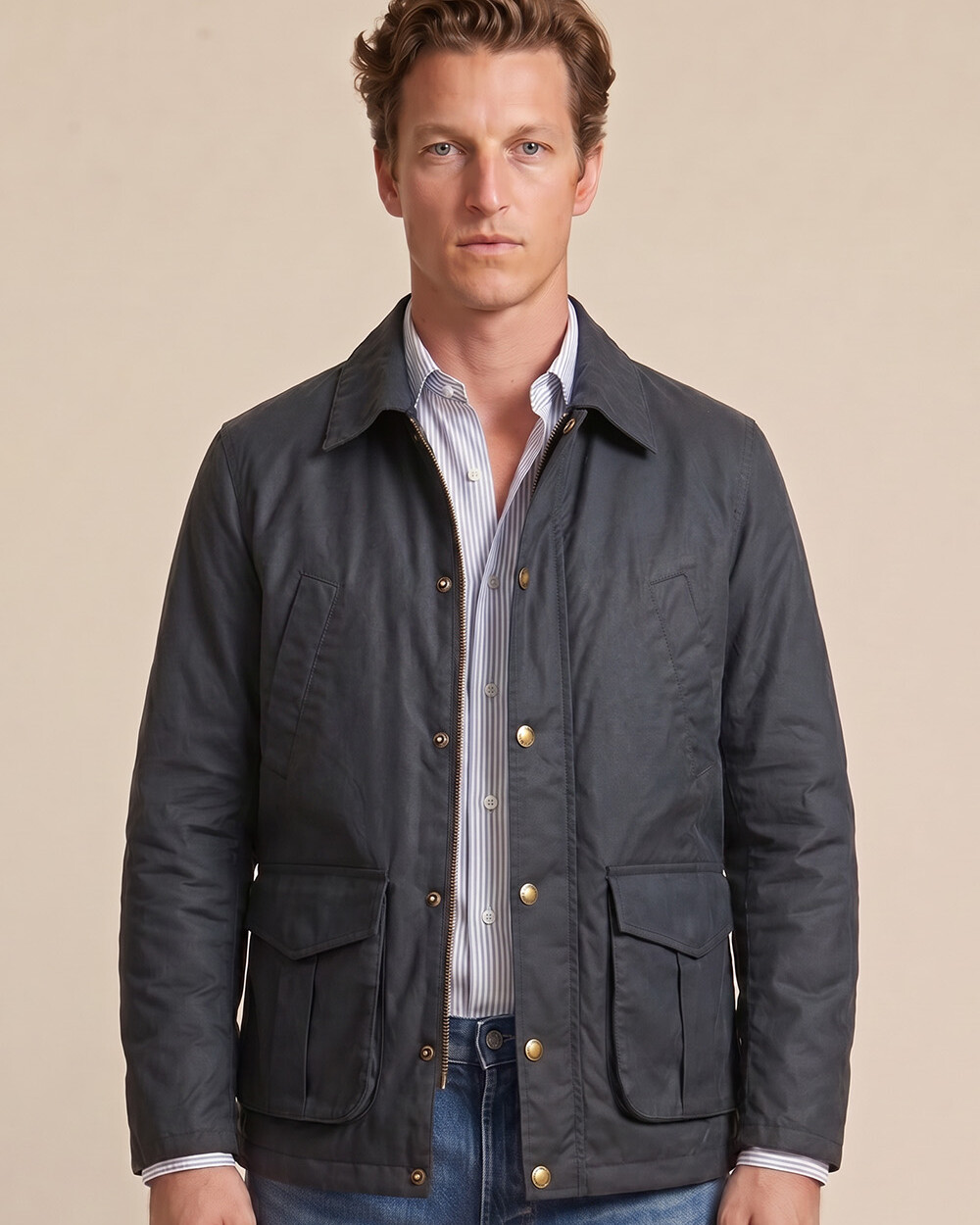Parka Forest Cotton Wax Azul