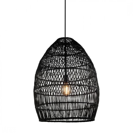Colgante rattan grande 68cm NEGRA