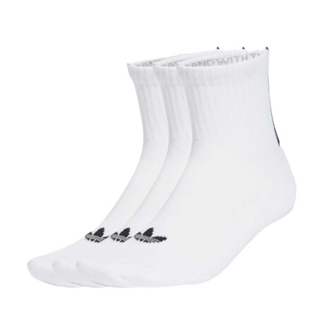 Medias Adidas 3S 1/4 Socks 3P Blanco