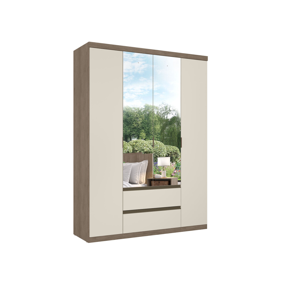 PLACARD ROPERO 4 PUERTAS MDP NOBRE
