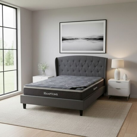 Sommier 2 Plazas Hamptons Hybrid Silver Con Respaldo Sommier 2 Plazas Hamptons Hybrid Silver Con Respaldo