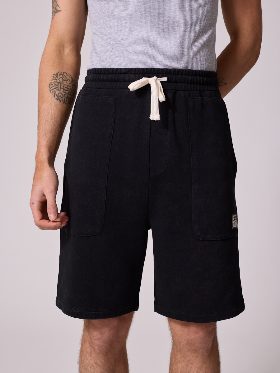 BERMUDA FELPA AMIR DIXIE - Negro 