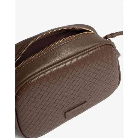 Bandolera Efecto Trenzada Marron Chocolate