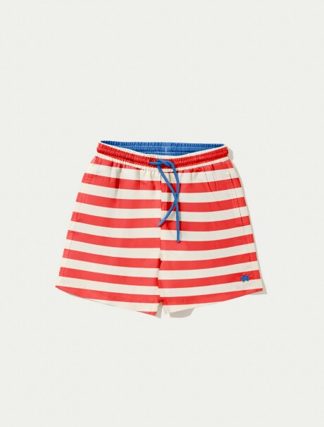 SHORT INFANTIL CON ESTAMPADO ROJO