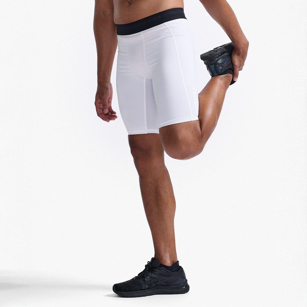 Base Layer Compression Shorts - Hombre White/white