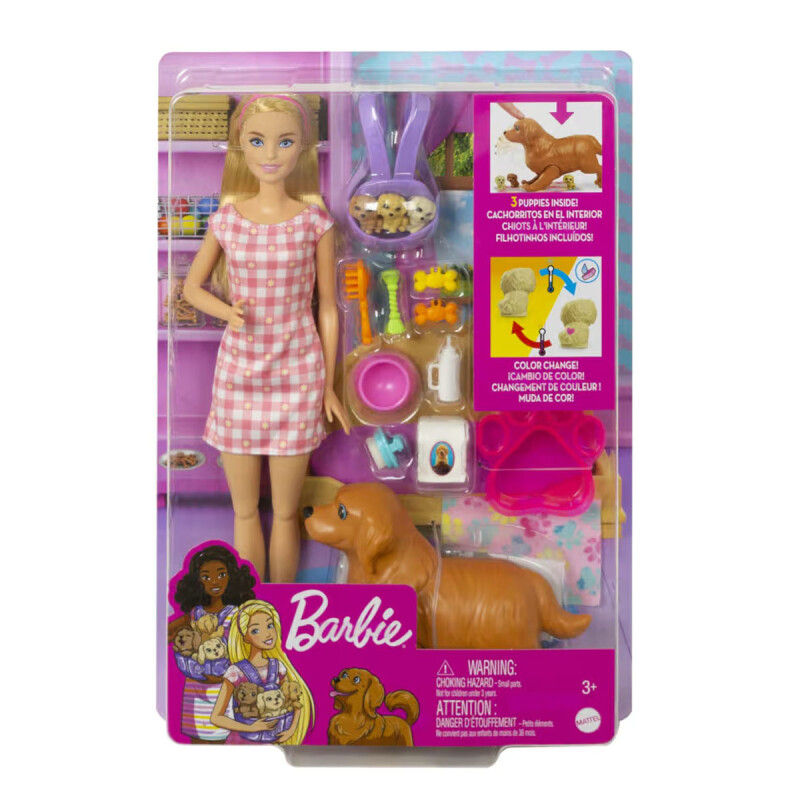 Muñeca Barbie Cachorros Recién Nacidos Muñeca Barbie Cachorros Recién Nacidos