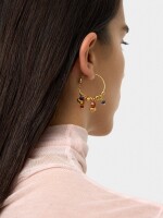 Aros Con Piedras multicolor