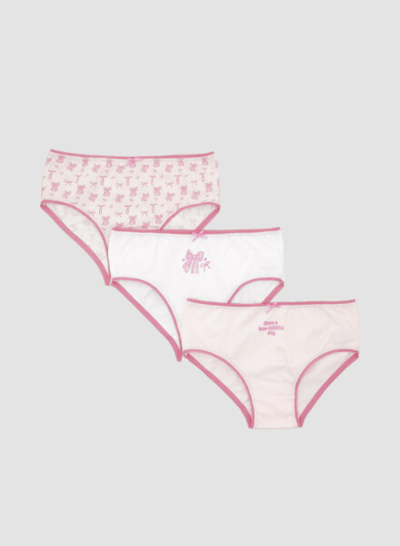 Pack x3 bombachas niña Pale pink