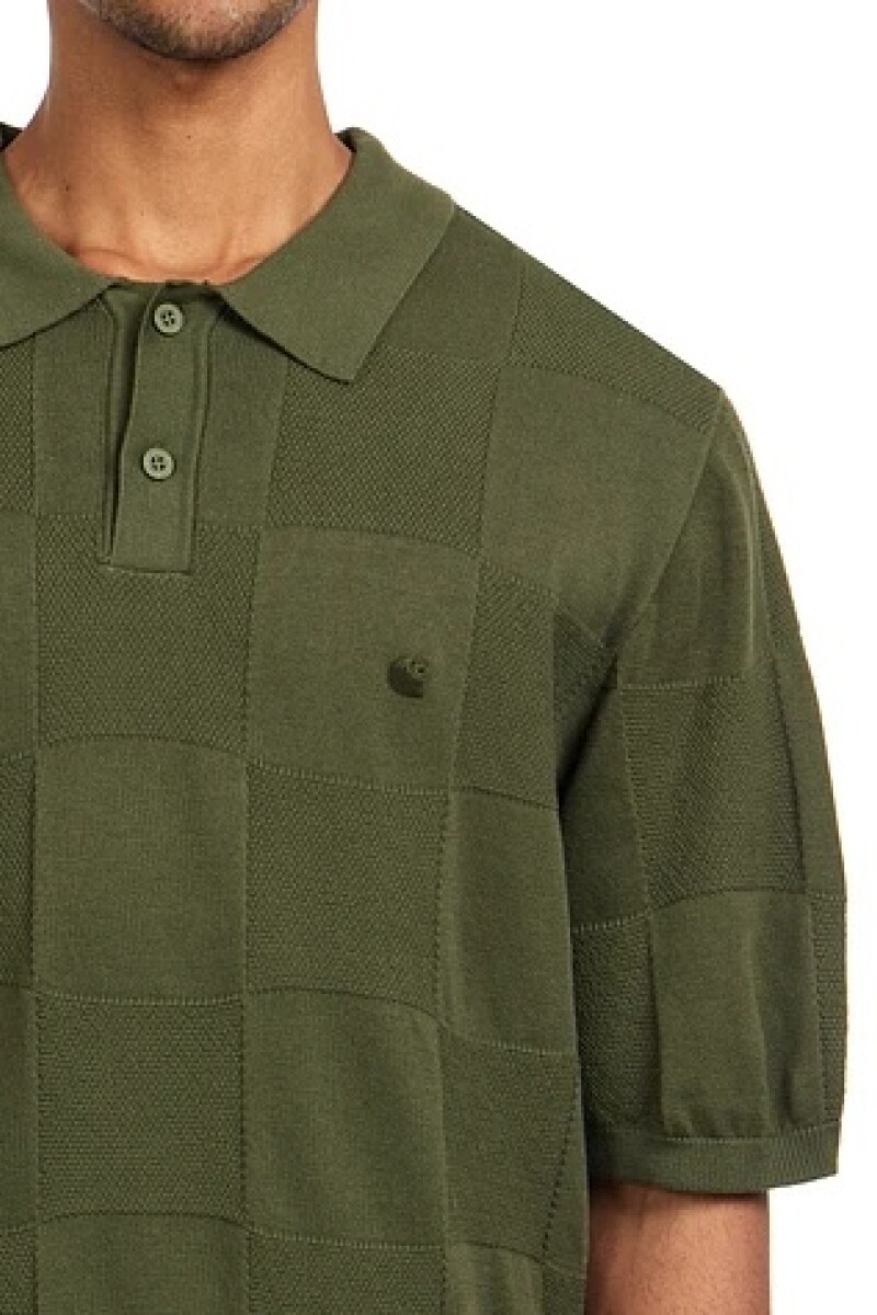S/S Checker Polo Verde