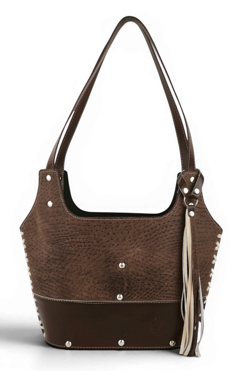 Matera de dama con trenzado Chocolate