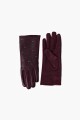 Guantes eco cuero con tachas bordo