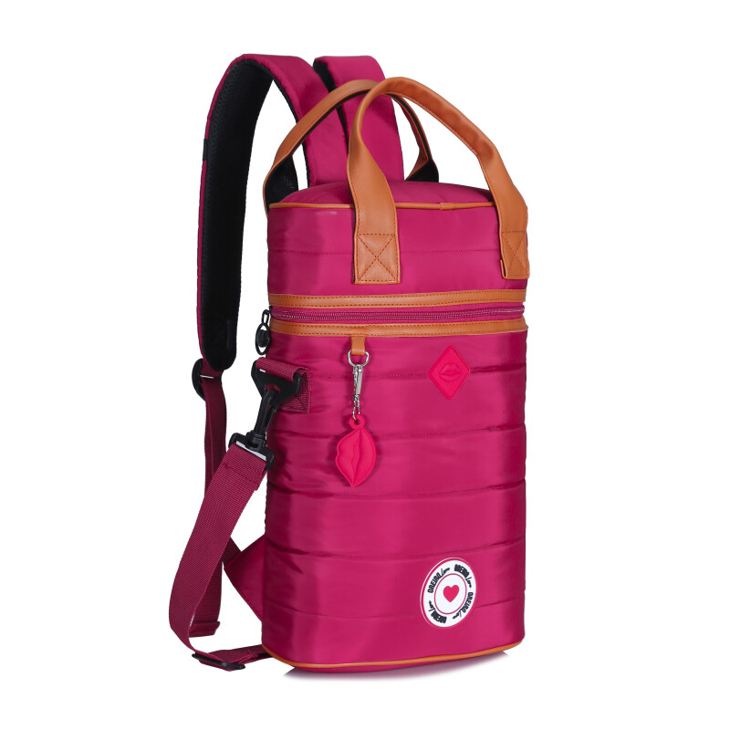 Mochila Matera Las Oreiro Love Bordó