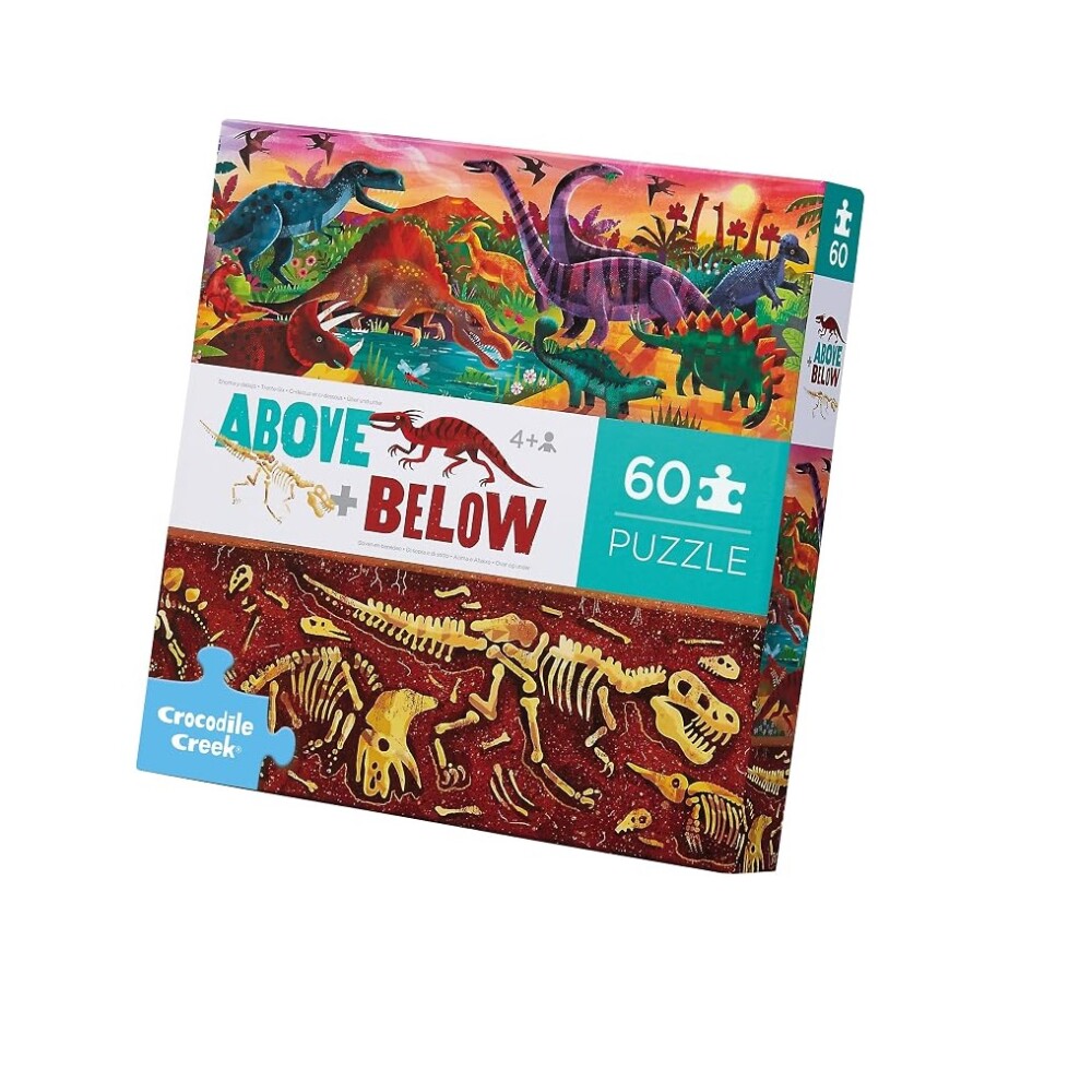 Puzzle Above & Below Dinosaurios 48 Piezas - Crocodile Creek JUGUETE PUZZLE 48 PZAS ARRIBA/ABAJO DINOSAURIOS