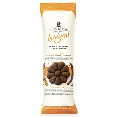 GALLETAS CACHAFAZ INTEGRALES SABOR ALGARROBA 225G GALLETAS CACHAFAZ INTEGRALES SABOR ALGARROBA 225G