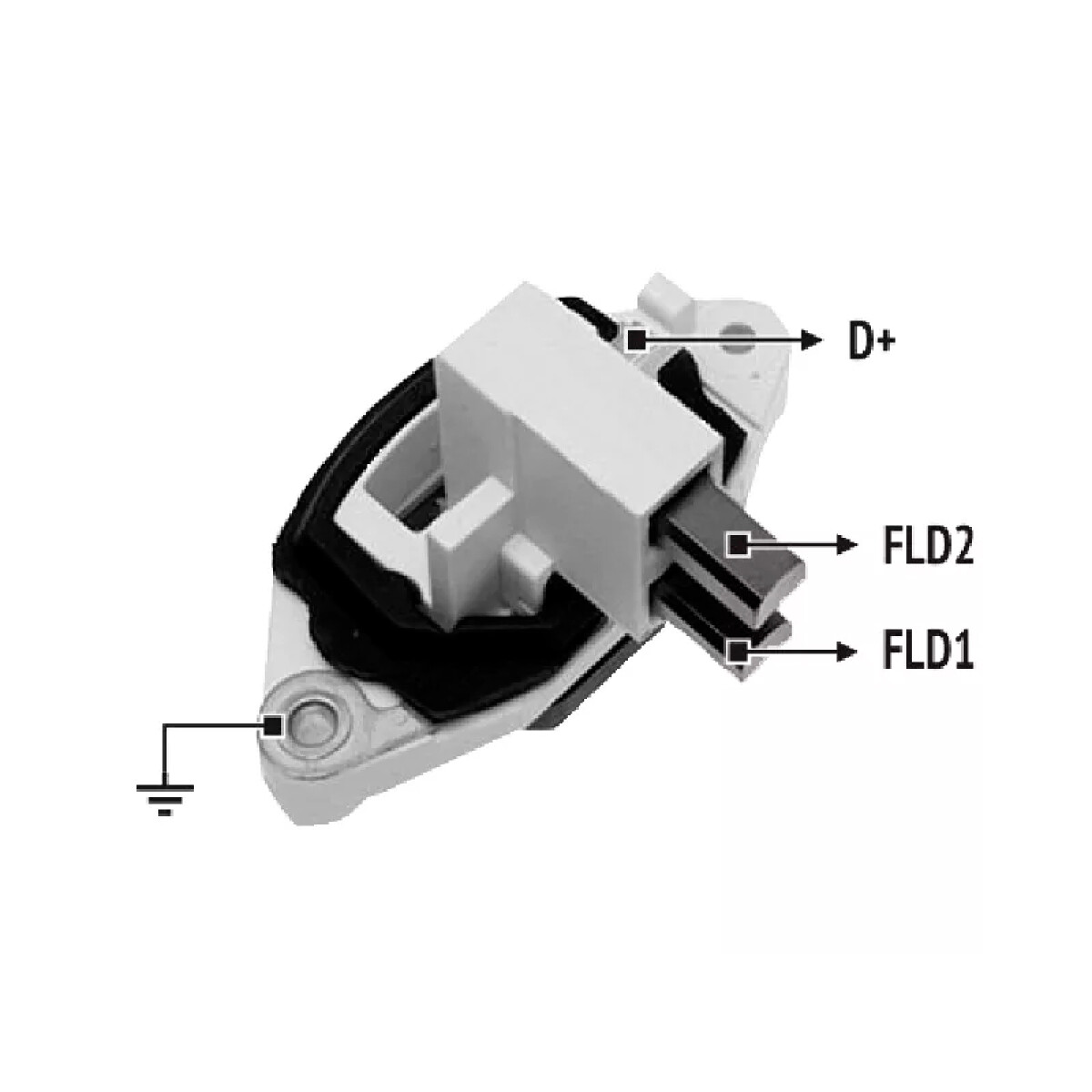 REGULADOR VOLTAJE - REGULADOR VOLT. CASA J. DEERE 12V 32MM =IB.368 NOSSO 