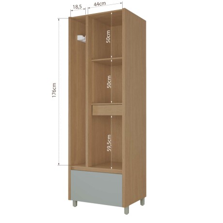 ARMARIO LAVANDERIA 70 CM MDF GRIS BERNA