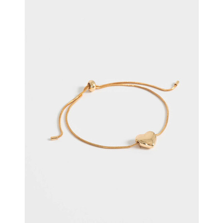 Pulseras Flexibles Con corazón Dorado