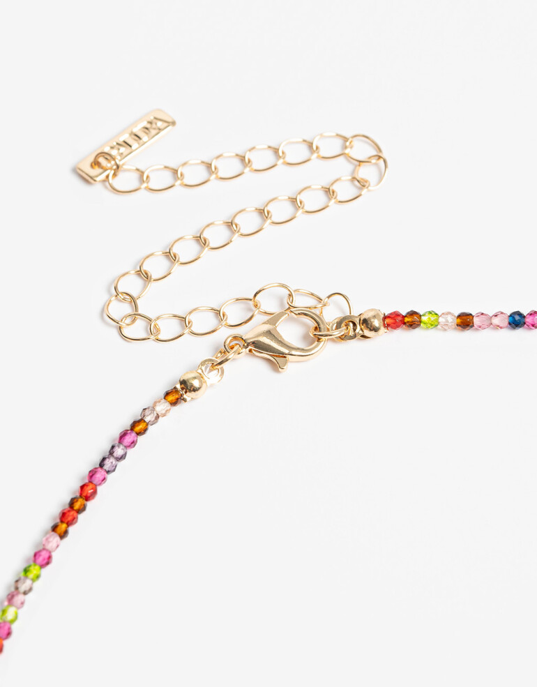Collares Cortos Lucky charm Collar Corto Beads Facetados - Combinacion Multicolor