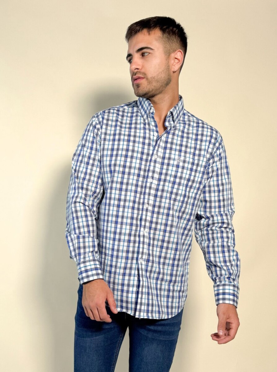 Camisa a cuadros Zeus - Azul 