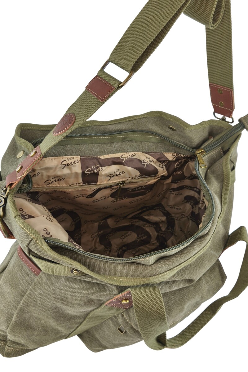 Bolso tote de lona urbano Verde