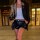 Rosette Leather Short Negro