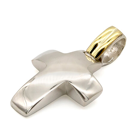 Cruz de plata 925, double en oro 18 ktes, BOMBE. Cruz de plata 925, double en oro 18 ktes, BOMBE.