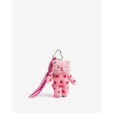 Bag Charm Gato De Peluche Rosa Claro