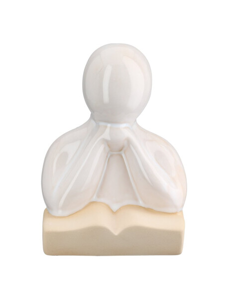SUJETALIBROS HUMANO DE PORCELANA 10x11x15CM BEIGE SUJETALIBROS HUMANO DE PORCELANA 10x11x15CM BEIGE