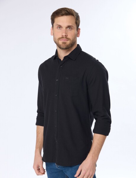 CAMISA DE LINO Negro