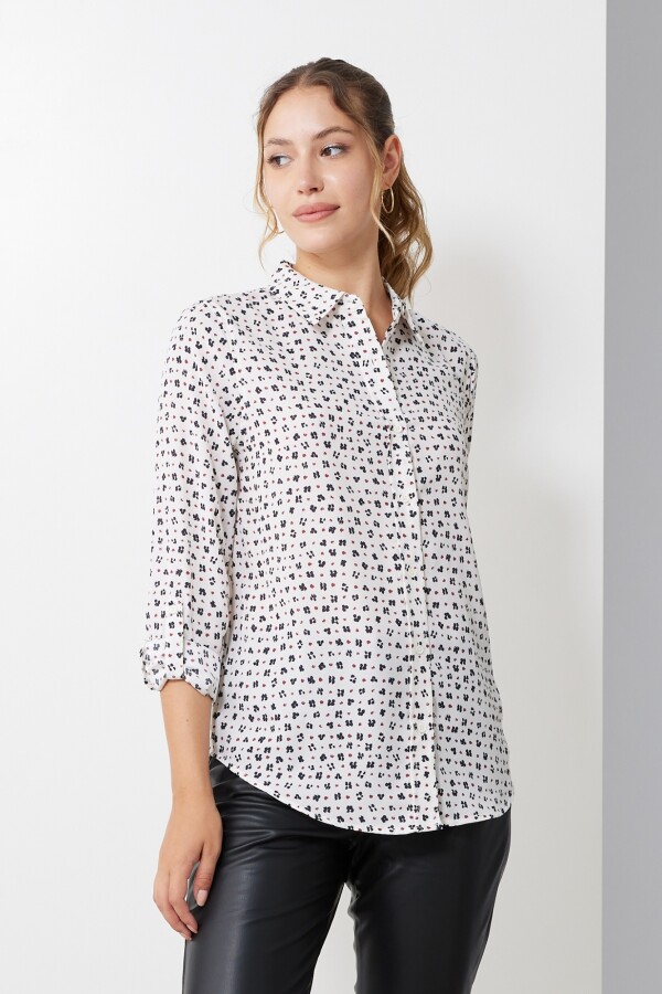 Camisa Crepe Printed BLANCO/MULTI