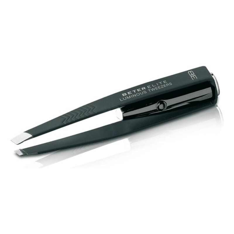 Pinza depiladora Beter con luz LED y punta oblicua Pinza depiladora Beter con luz LED y punta oblicua