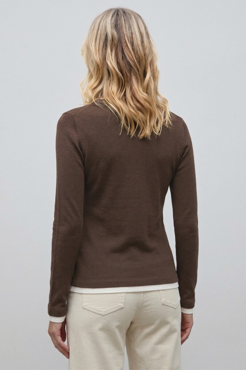 Remera superpuesta chocolate