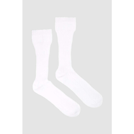 Medias compresion controlada algodon hombre Blanco