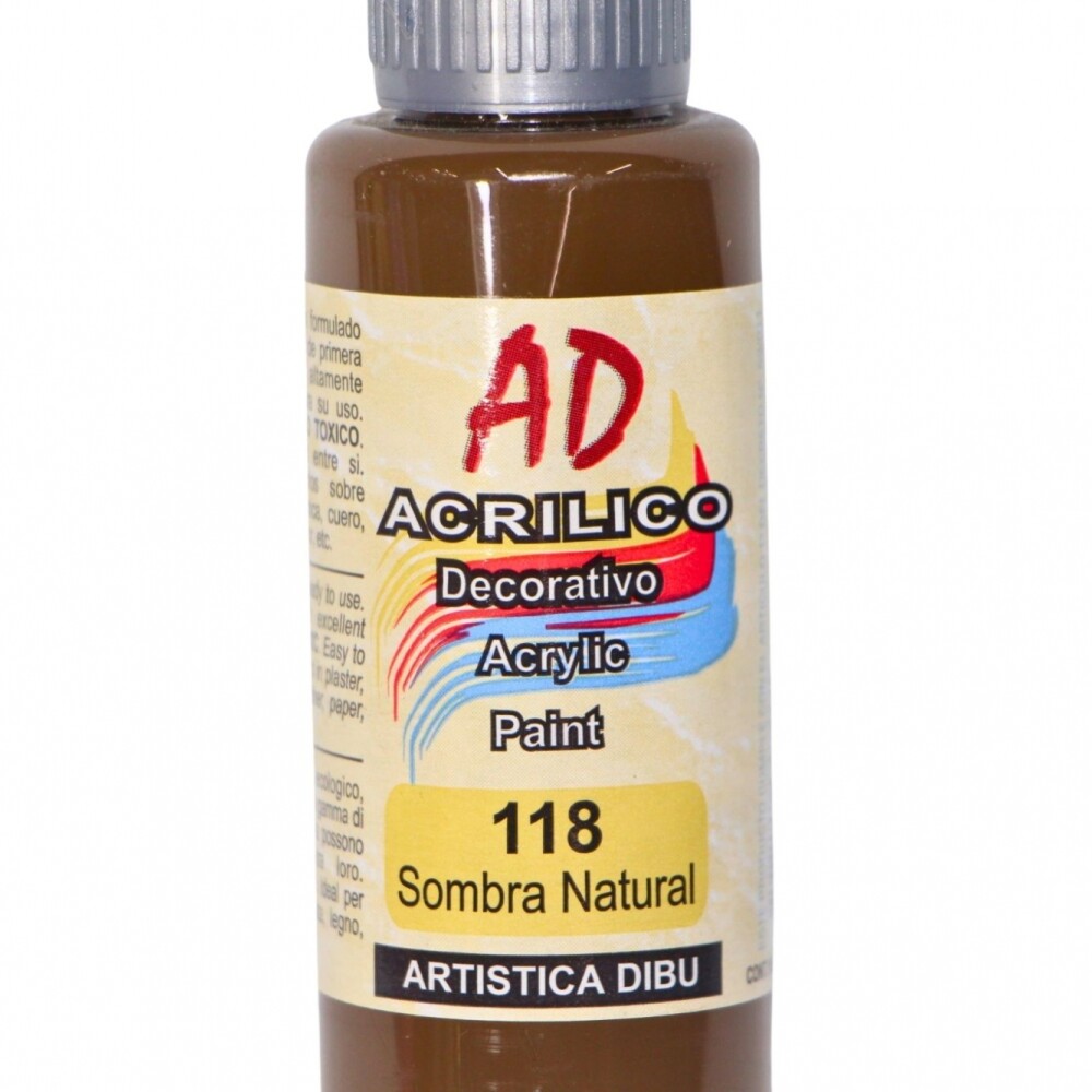 PINTURA ACRILICA ARTISTICA DIBU 60 ML. DIFERENTES COLORES COLOR SOMBRA NATURAL 118