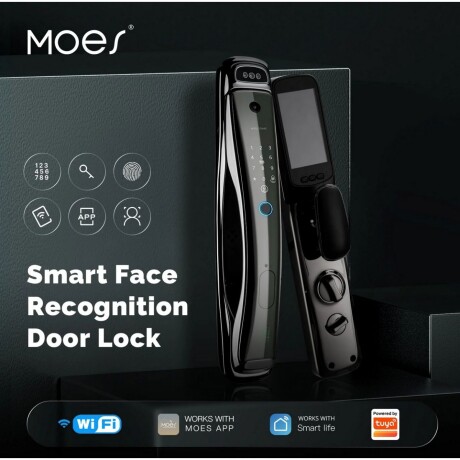 Cerradura Wifi Moes WDL-T9P-EN Huella Cámara Tuya 001