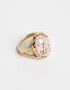 Anillos Medianos y Grandes Flores atrapadas Anillos - Dorado