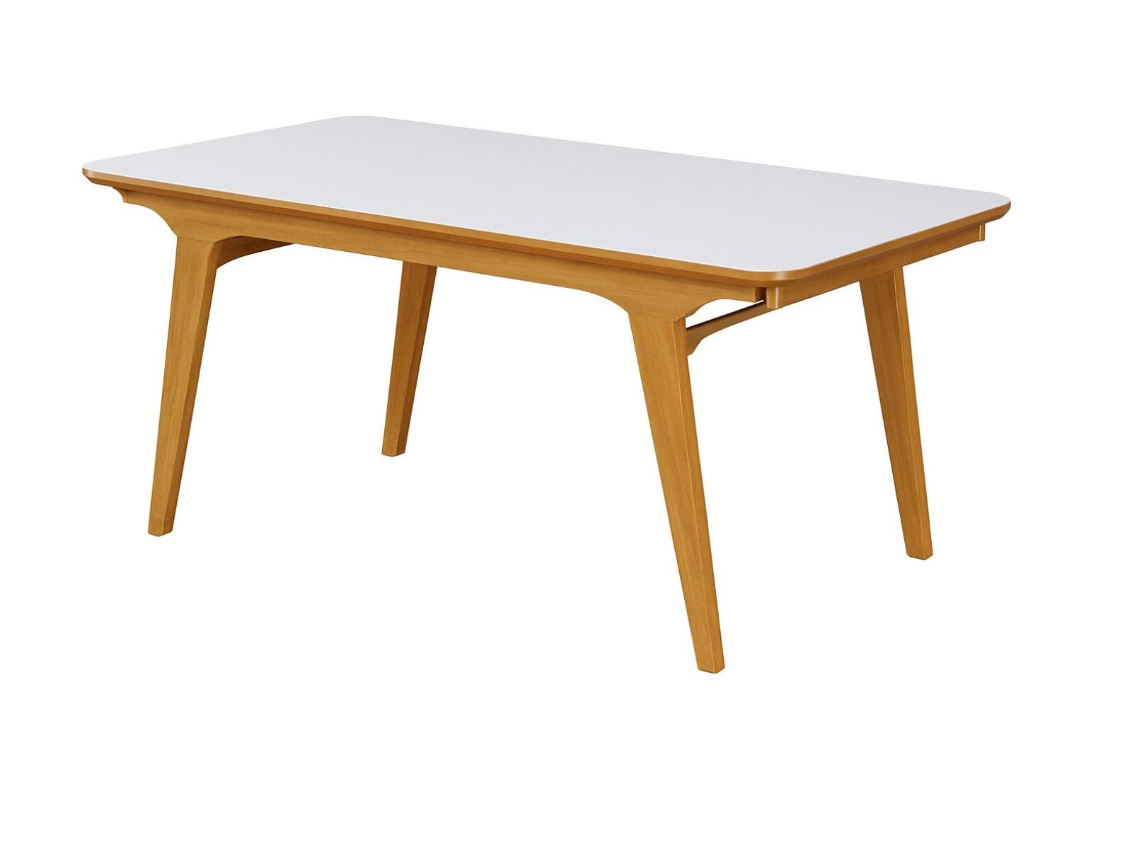 Mesa Extensible LARGA 1.37m Vidrio Off White 