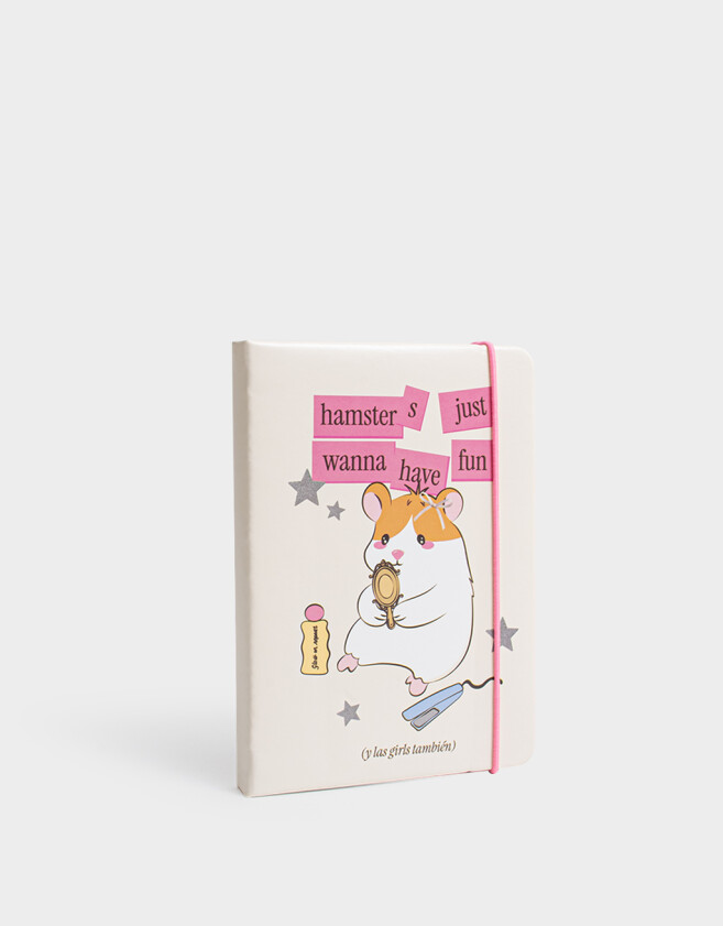 Anotadores Cuadernos y Memos Cuaderno A6 Puffy Estampado - Blanco Crudo