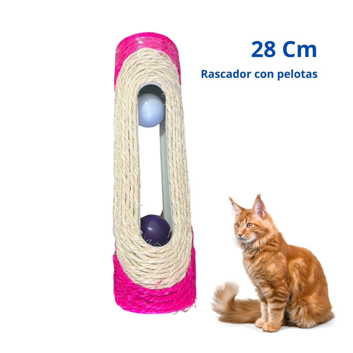 Rascador Para Gato Con 3 Pelotas 28cm 