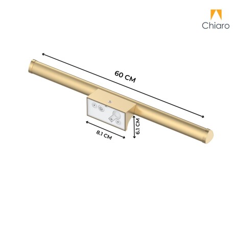 Luminaria Barra de led lineal 60cm 3EN1 DORADO