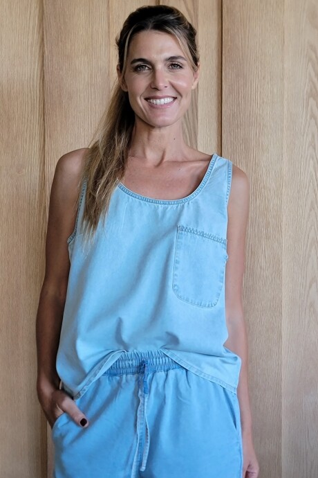 Musculosa Siena Denim Celeste